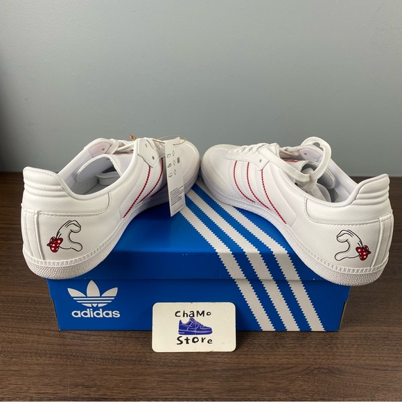 Adidas Originals Samba Vegan x Minnie Mouse White Sneakers GY1890 Men's Sz - Picture 6 of 9